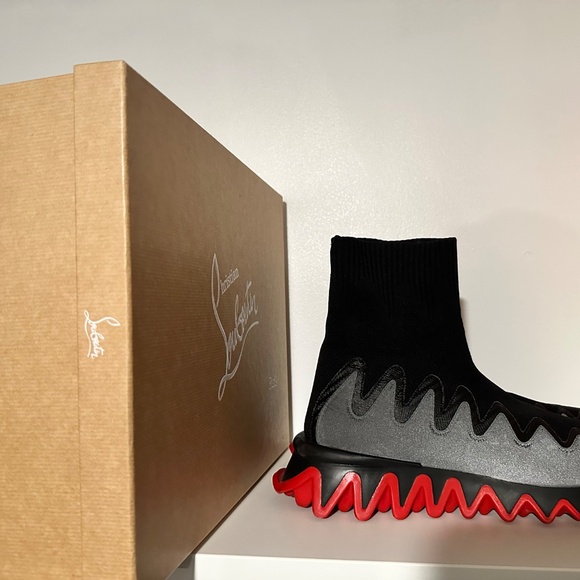 Christian Louboutin Sharky Sock Uomo Flat - Picture 2 of 10